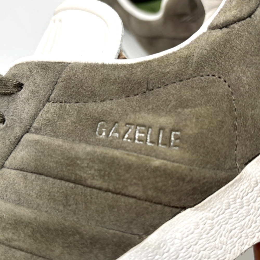 Adidas Originals Gazelle Olive Green Suede Sneakers Shoes Men’s Size 10 - Picture 9 of 11